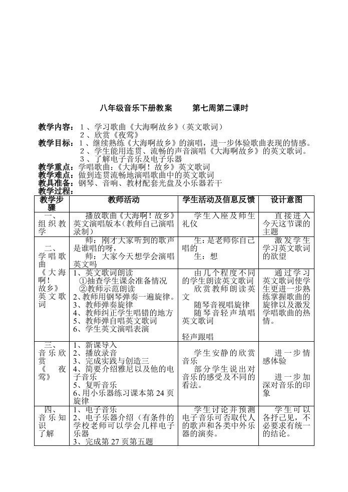 [教学设计]八年级音乐下册教案2