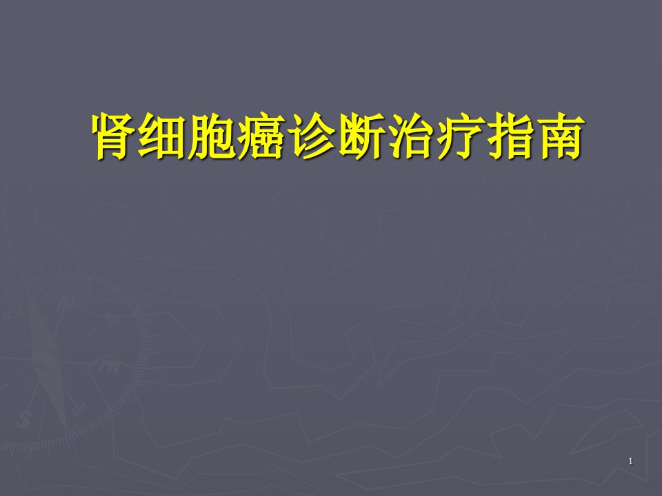 肾细胞癌诊断治疗指南ppt课件