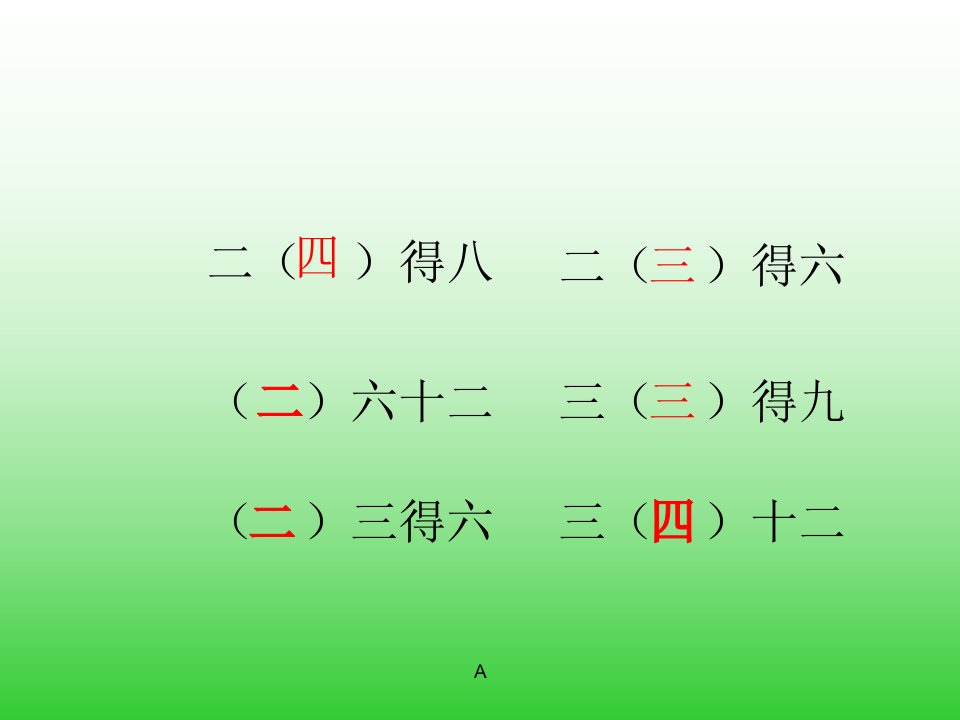 2017春人教版数学二下2.2《用2～6的乘法口诀求商》2