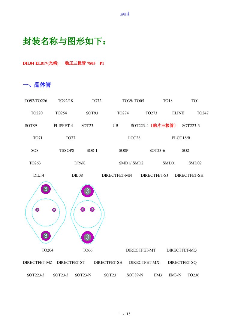 Proteus-元件封装图形(各种封装)