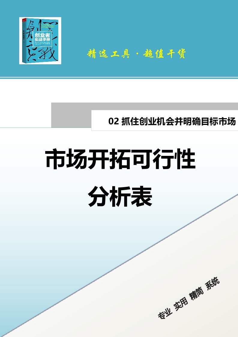 精品文档-市场开拓可行性分析表