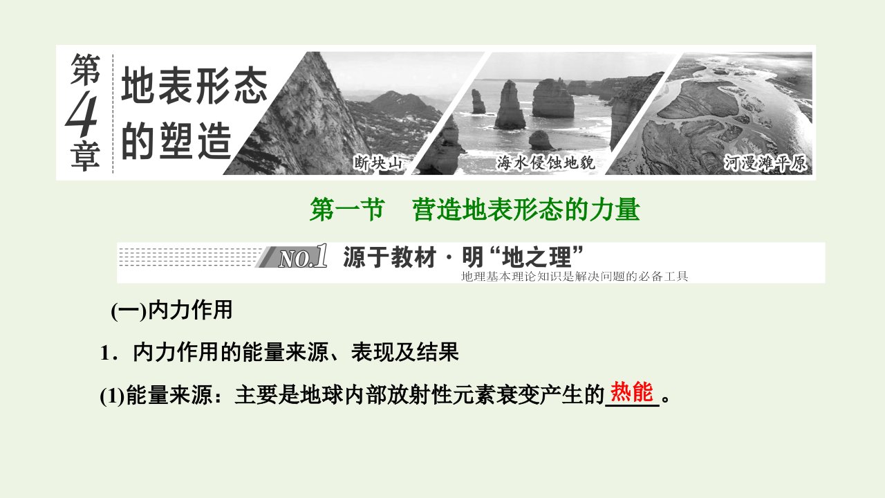 2022高考地理一轮复习第4章地表形态的塑造第一节营造地表形态的力量课件新人教版