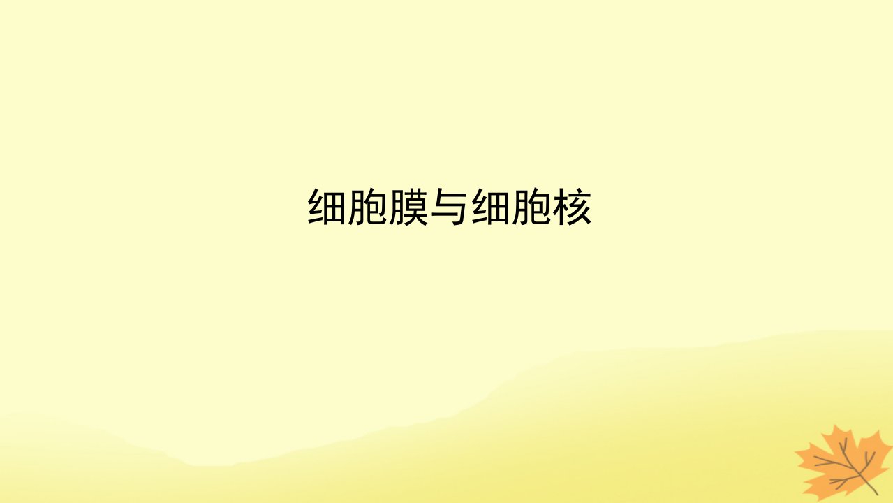 2023版新教材高考生物一轮复习第二单元细胞的基本结构和物质运输功能课堂互动探究案1细胞膜与细胞核课件