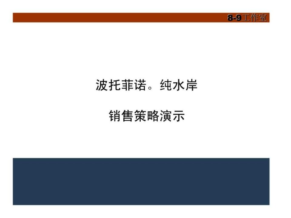 波托菲诺纯水岸销售策略演示