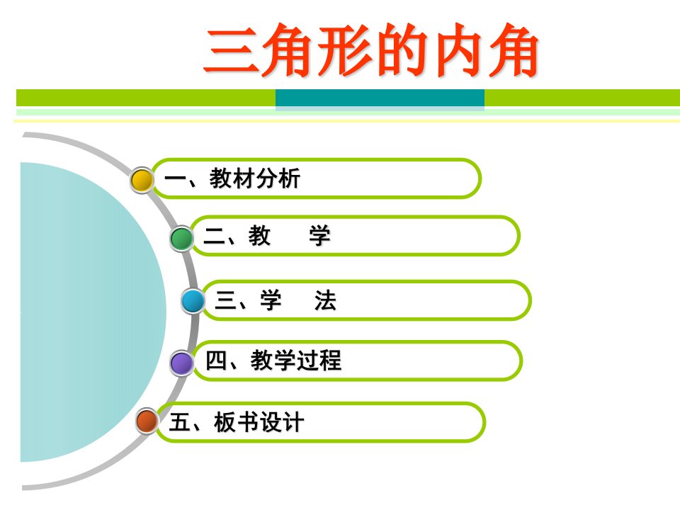 三角形内角和定理说课课件