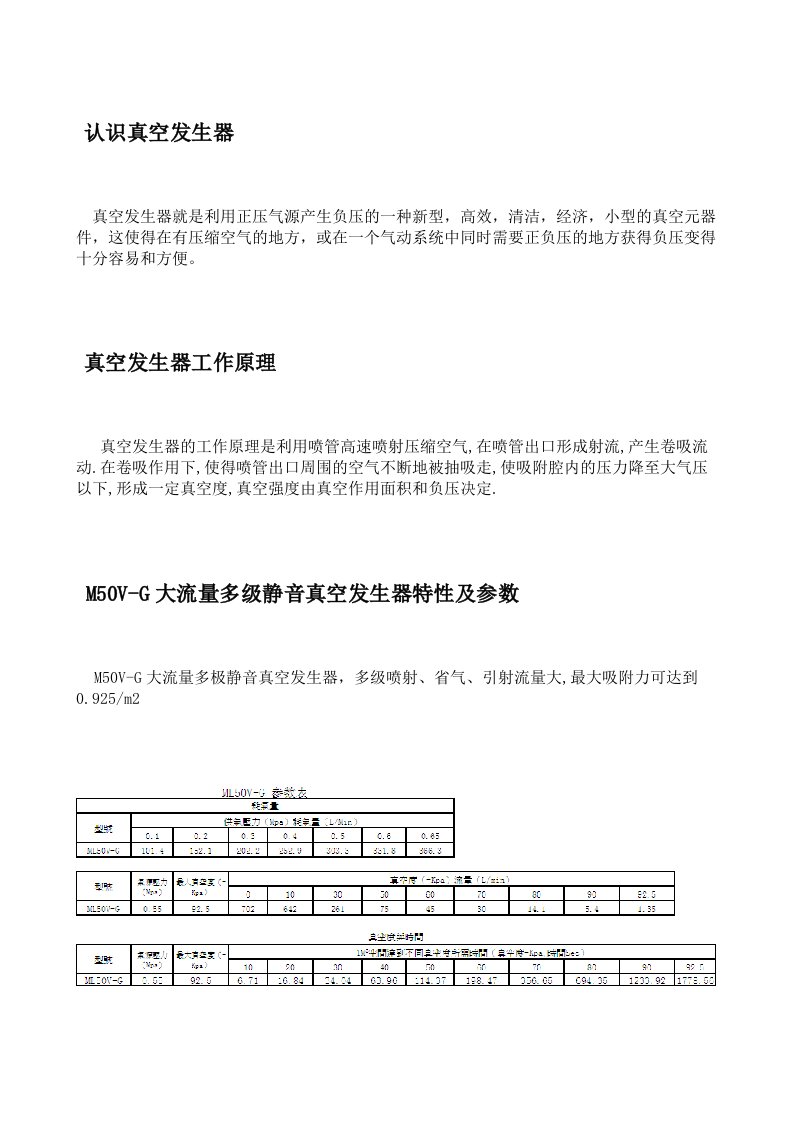 大流量多级真空发生器工作原理及应用