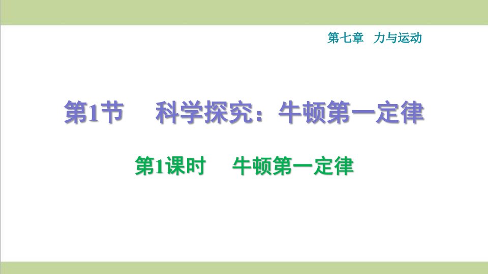 沪科版八年级下册物理全册课后习题重点练习ppt课件