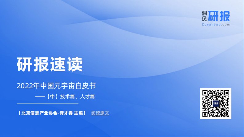 洞见研报-研报速读：北京信息产业协会——2022年中国元宇宙白皮书（中）-20220311