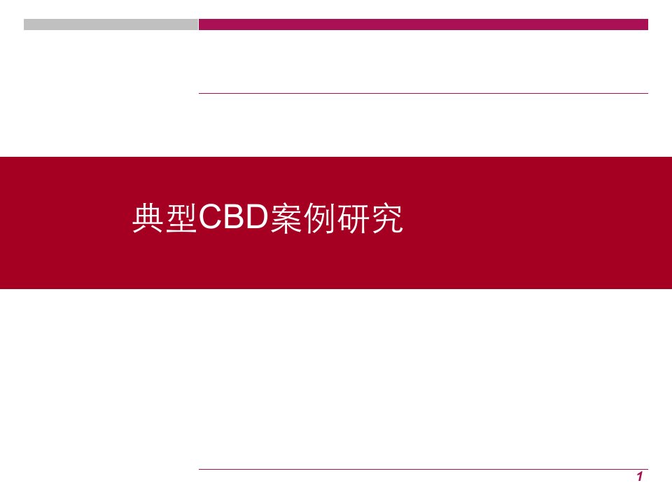 《典型CBD案例研究》PPT课件