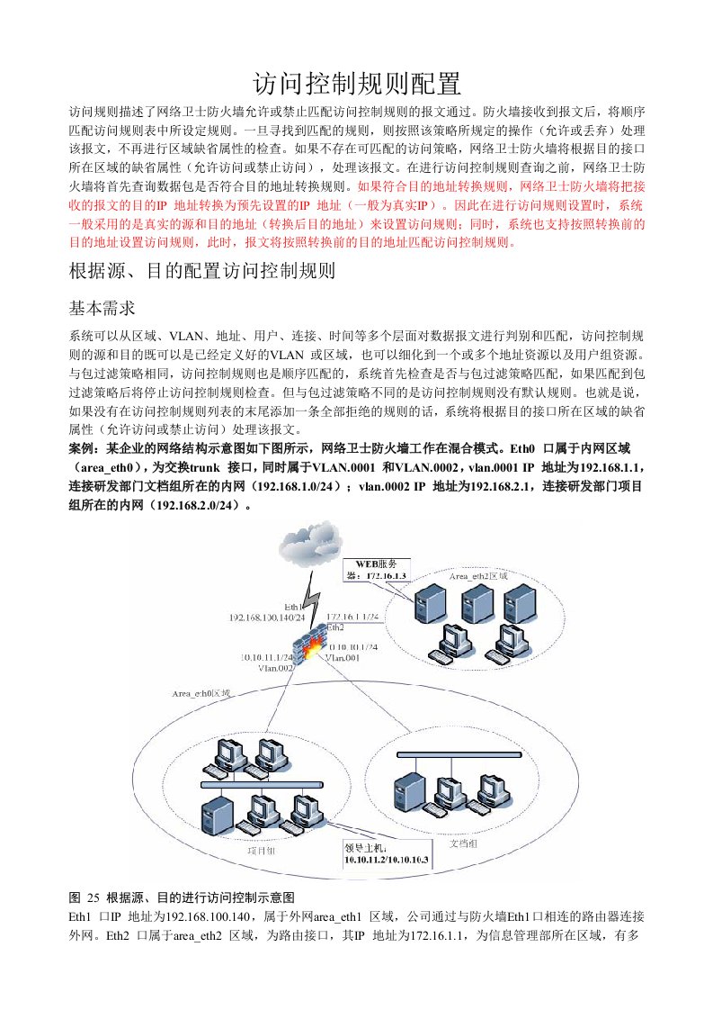 防火墙访问控制规则配置-教案