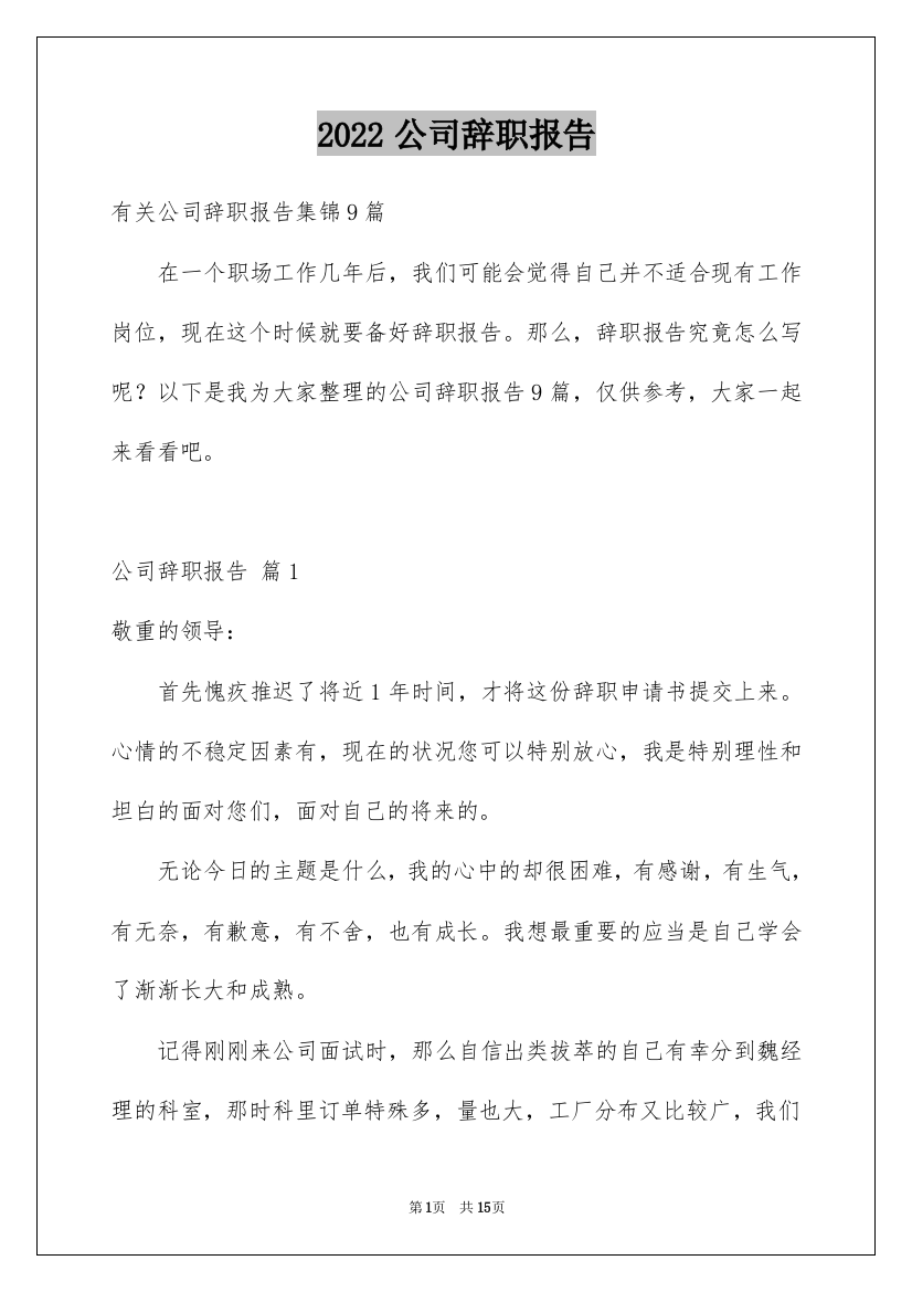 2022公司辞职报告_24