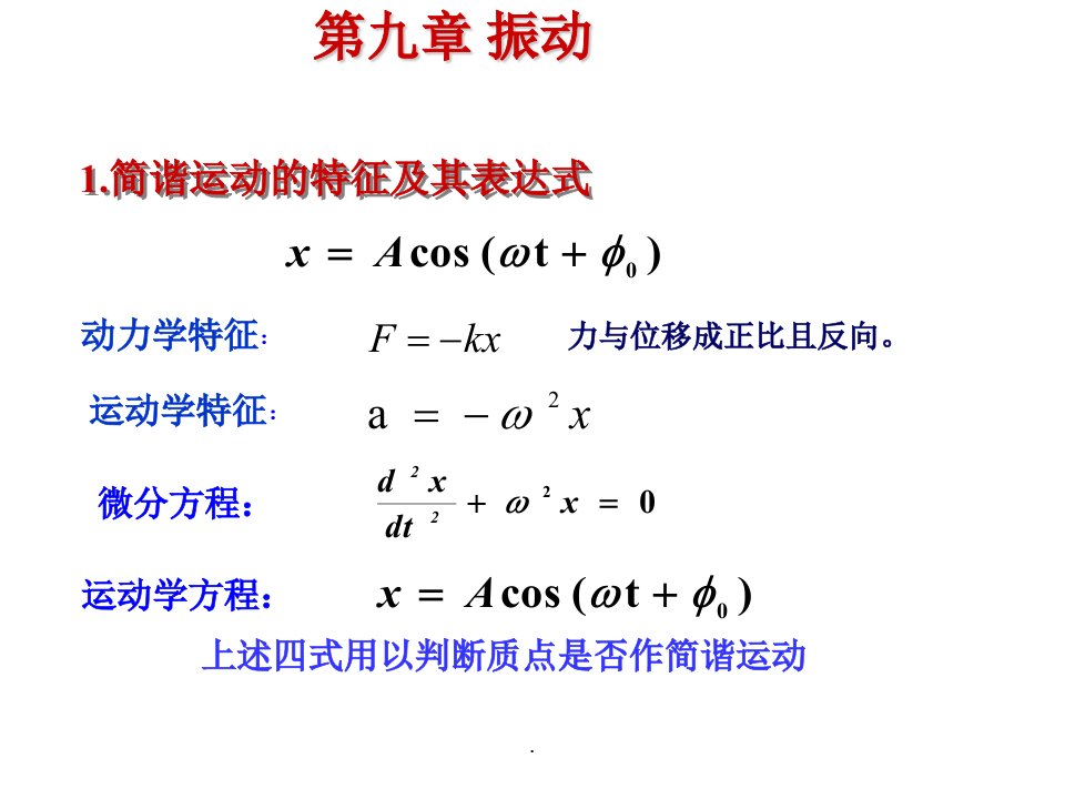 大学物理(物理学第五版)下册期末复习范围