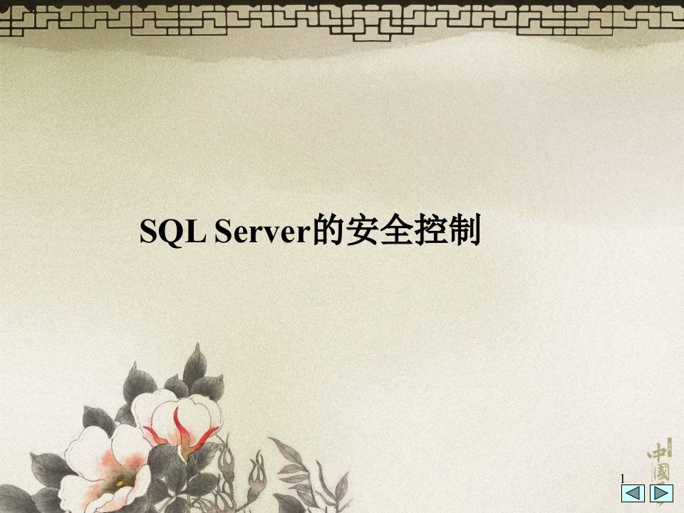 sqlserver安全性控制