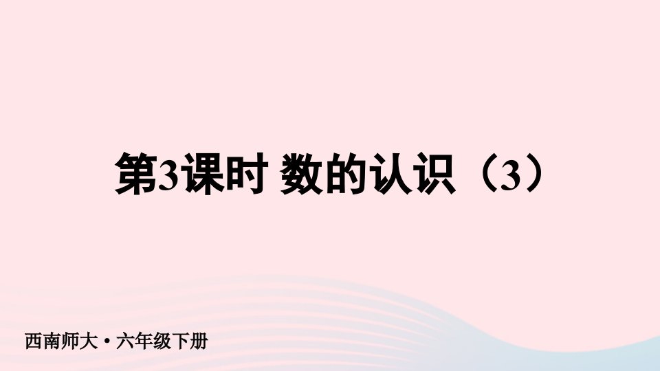 2023六年级数学下册五总复习1数与代数第3课时数的认识3上课课件西师大版