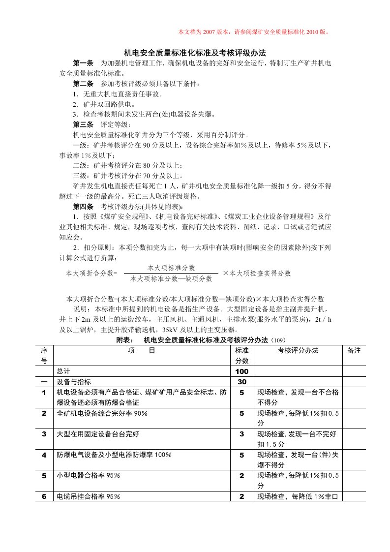 煤矿安全质量标准化--6-机电