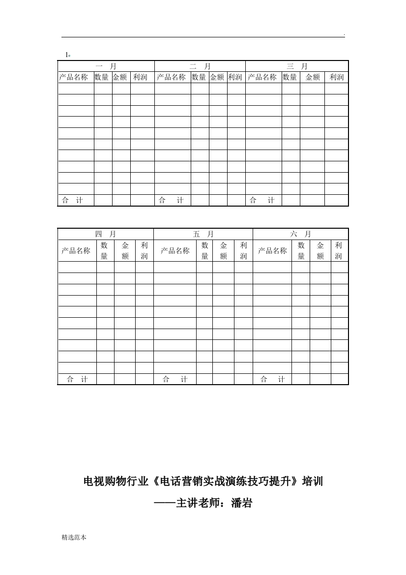 电视购物行业《电话营销实战演练技巧》培训课程大纲