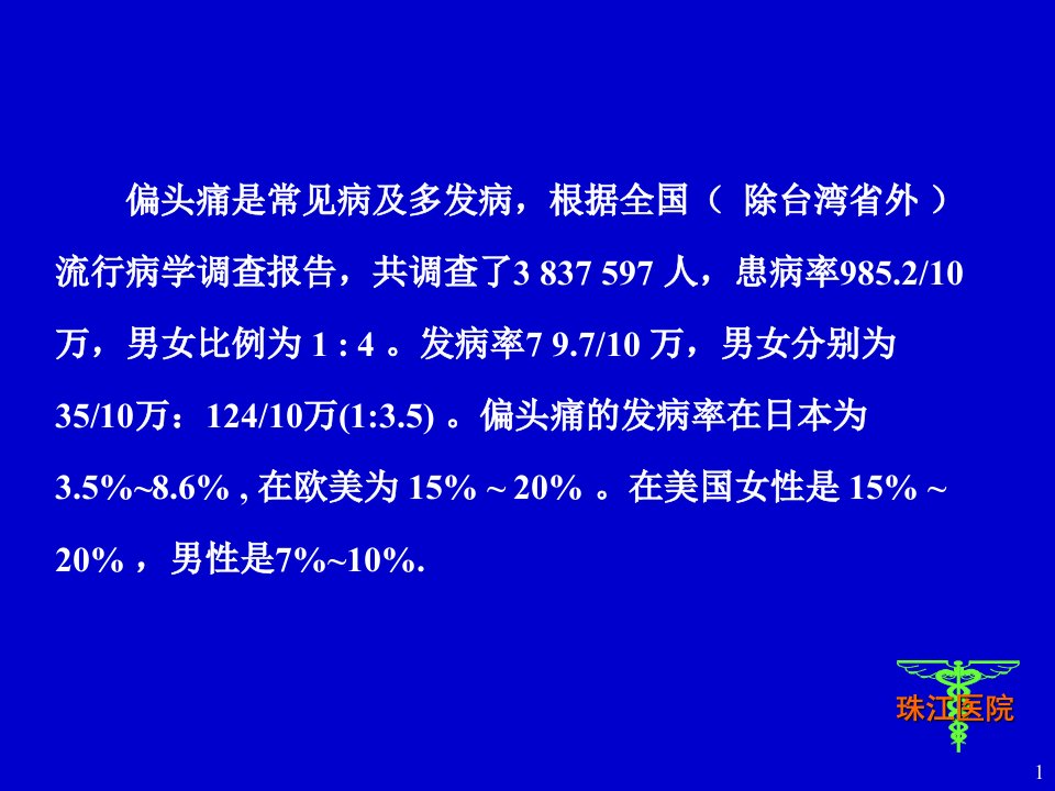 偏头痛的治疗与预防进展课件