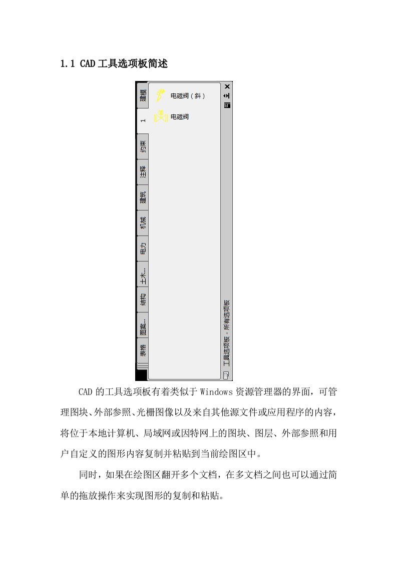 最新CAD工具选项板用法详解