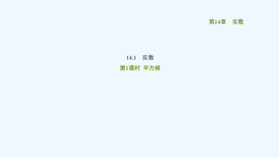 八年级数学上册第14章实数14.1平方根1平方根课件新版