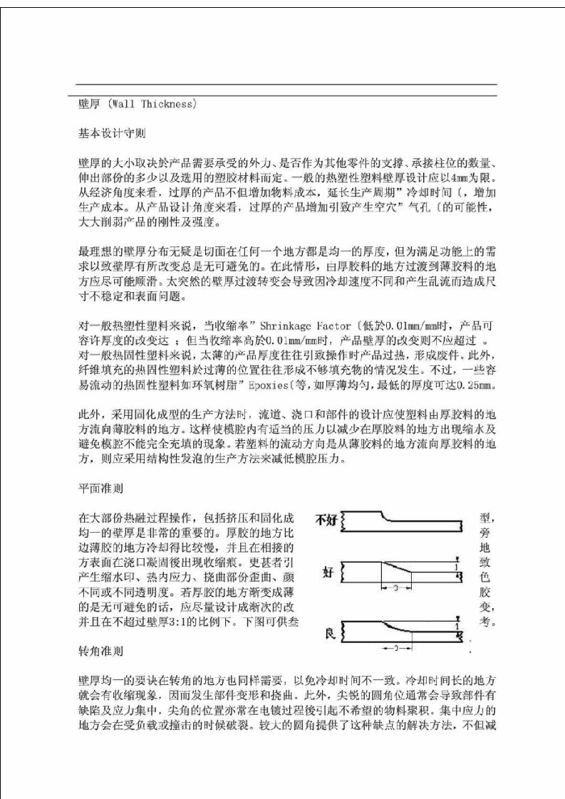 塑胶件产品设计之准则-壁厚