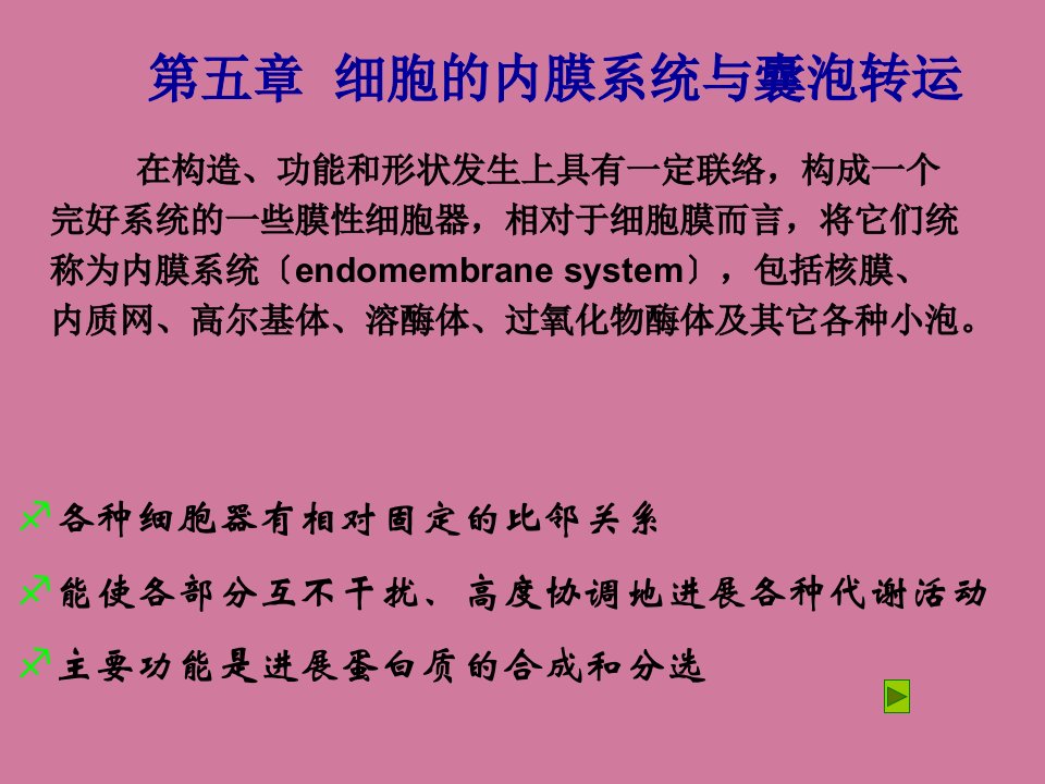 细胞生物学细胞的内膜系统与囊泡转运ppt课件