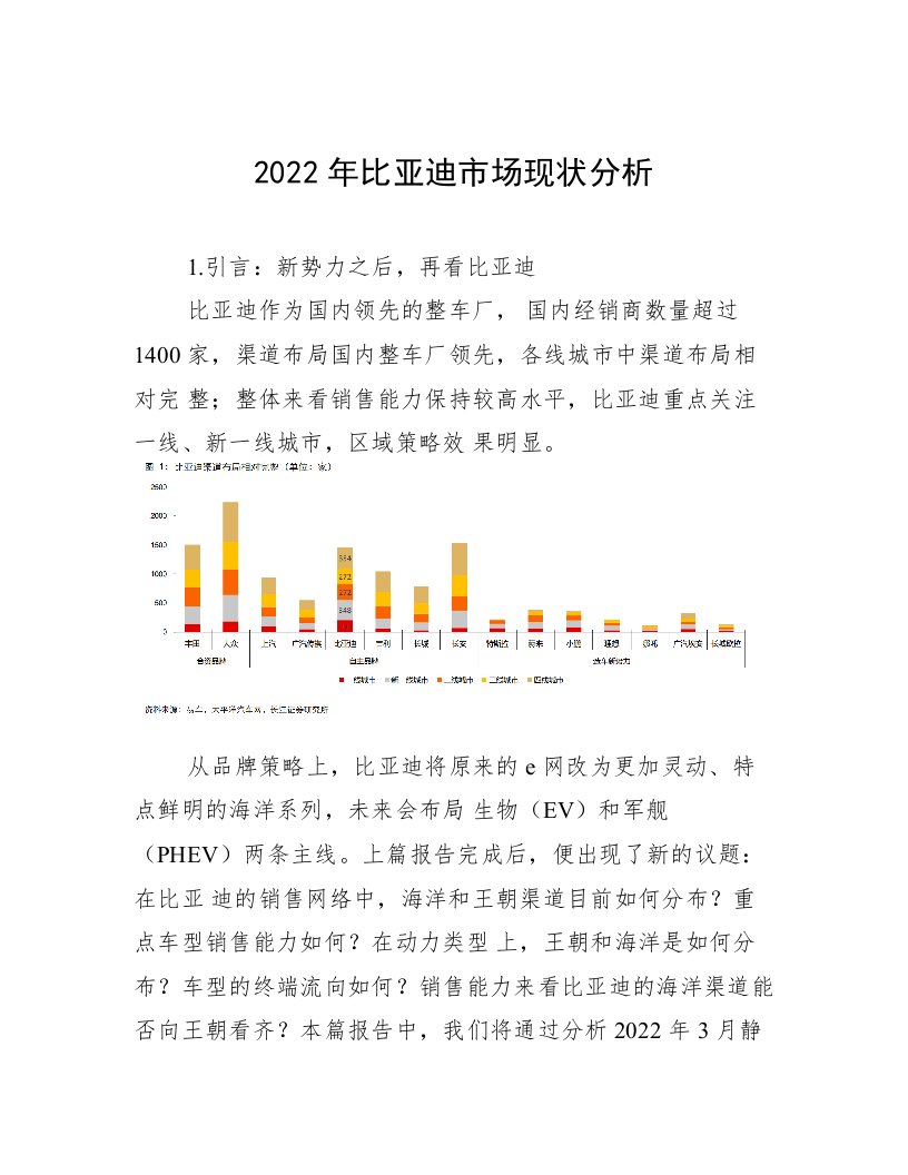 2022年比亚迪市场现状分析