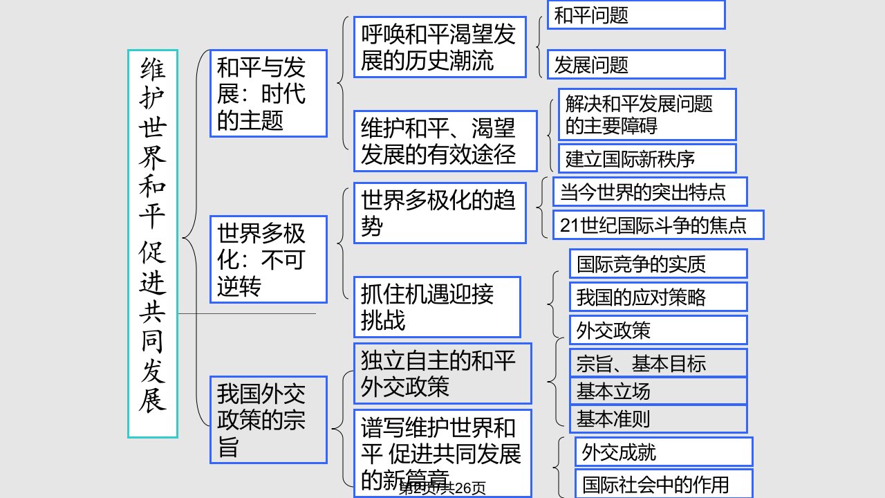 维护世界和平促进共同发展