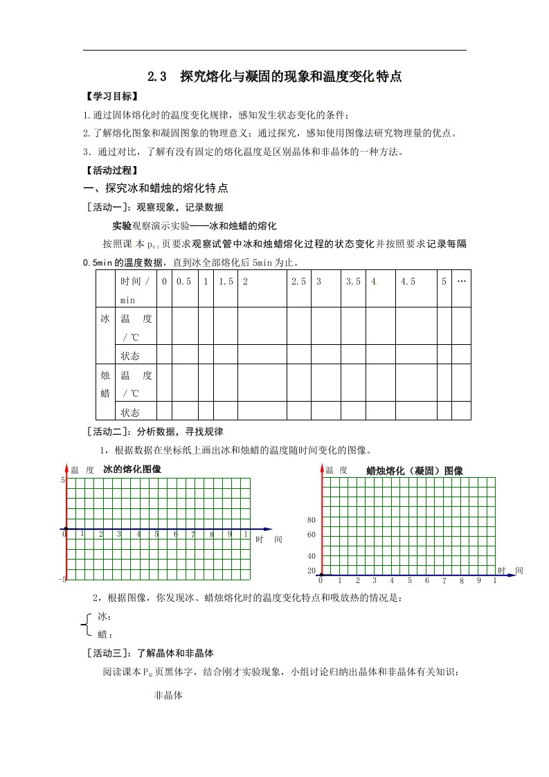 苏科版八上《熔化与凝固》2