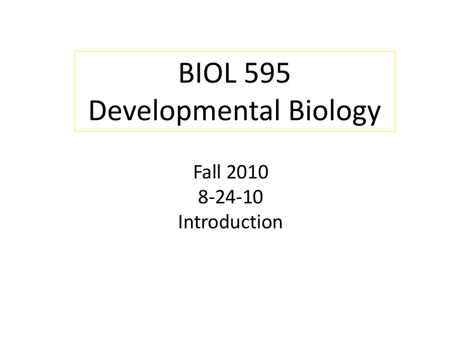 普度大学发育生物学课件