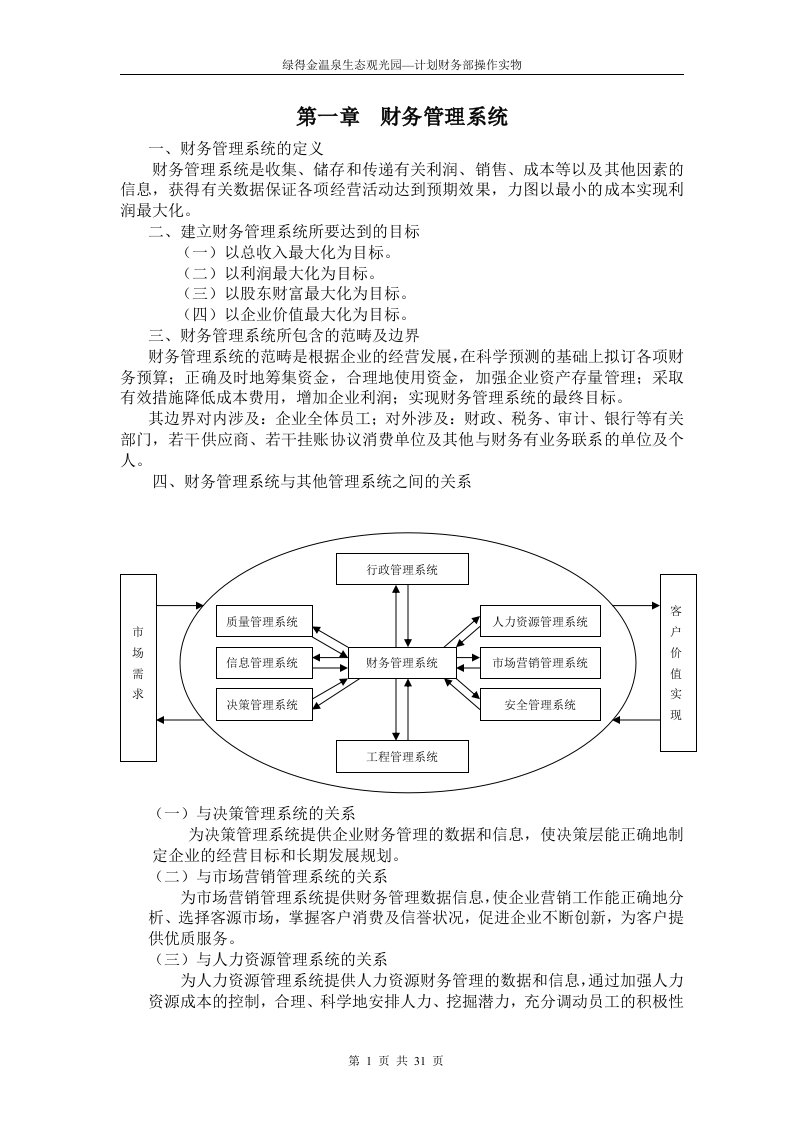 财务管理操作手册