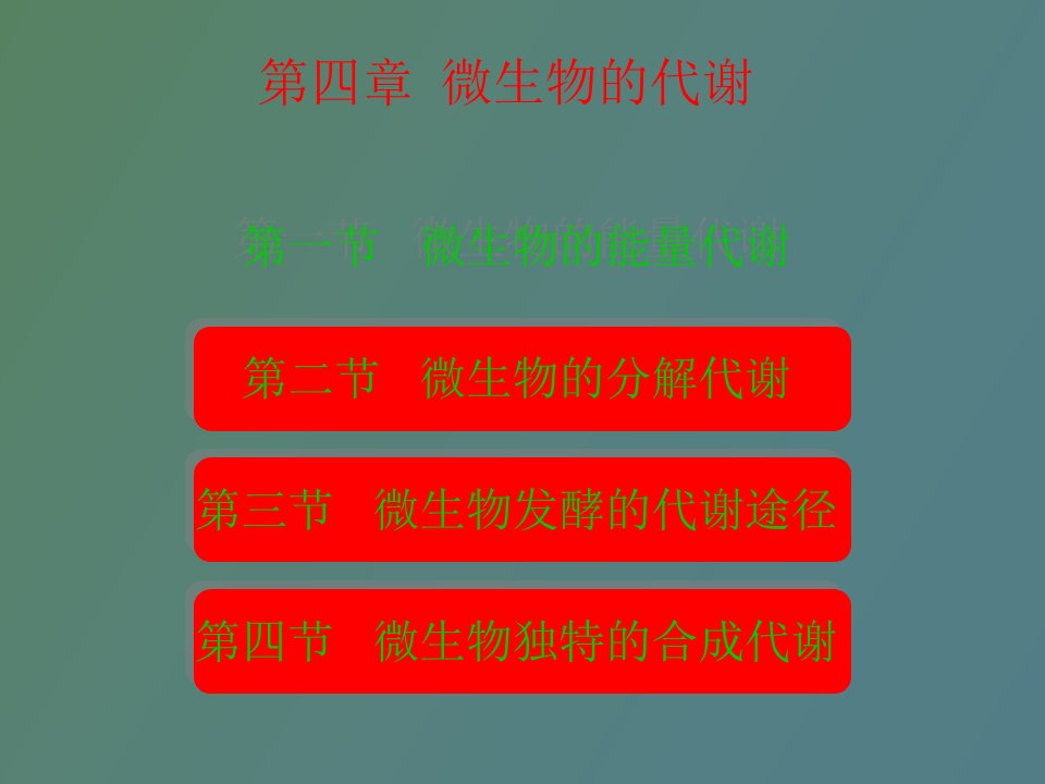 微生物的代谢第一节微生物的能量代谢