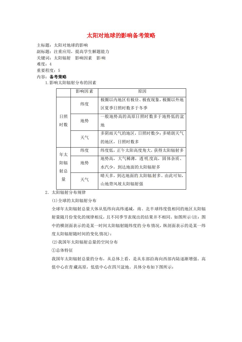 高考地理复习