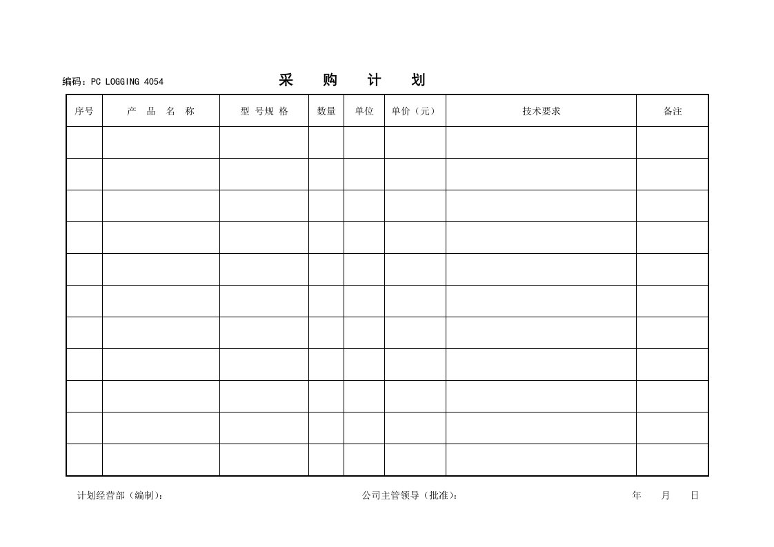 采购管理-53采购计划