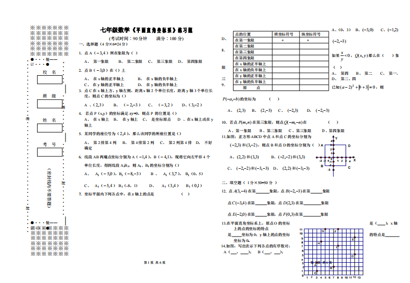 8开试卷模板(可编辑修改word版)