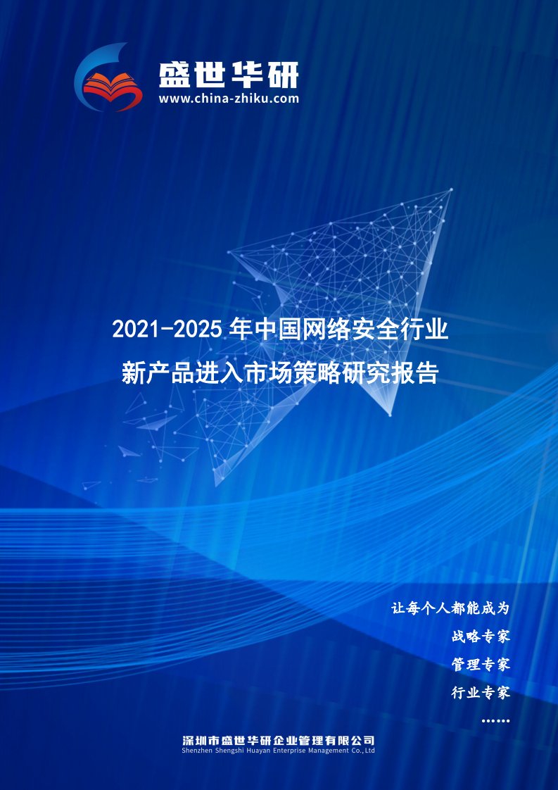 2021-2025年中国网络安全行业新产品进入市场策略研究报告