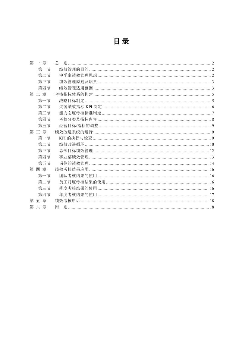 君合智联-中孚泰-中孚泰绩效管理制度