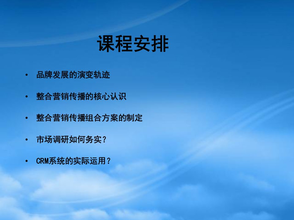 某品牌整合营销传播组合方案管理的制定