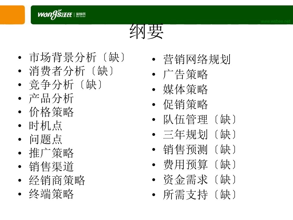 KA蜂蜜产品可行性报告及推广方案24页