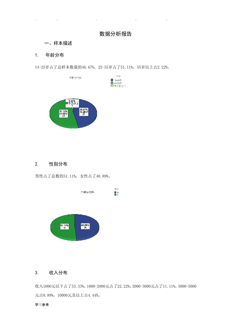 数据分析报告文案