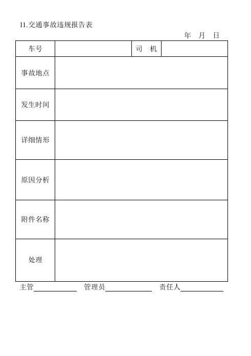 精品文档-11交通事故违规报告表