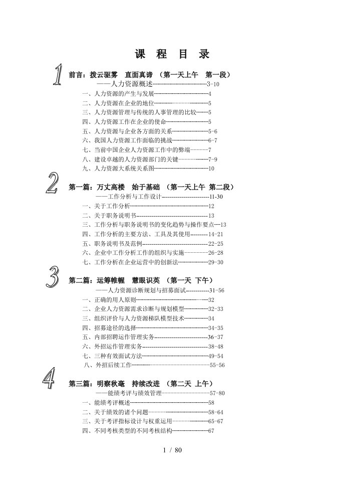 人力资源管理资格认证教案