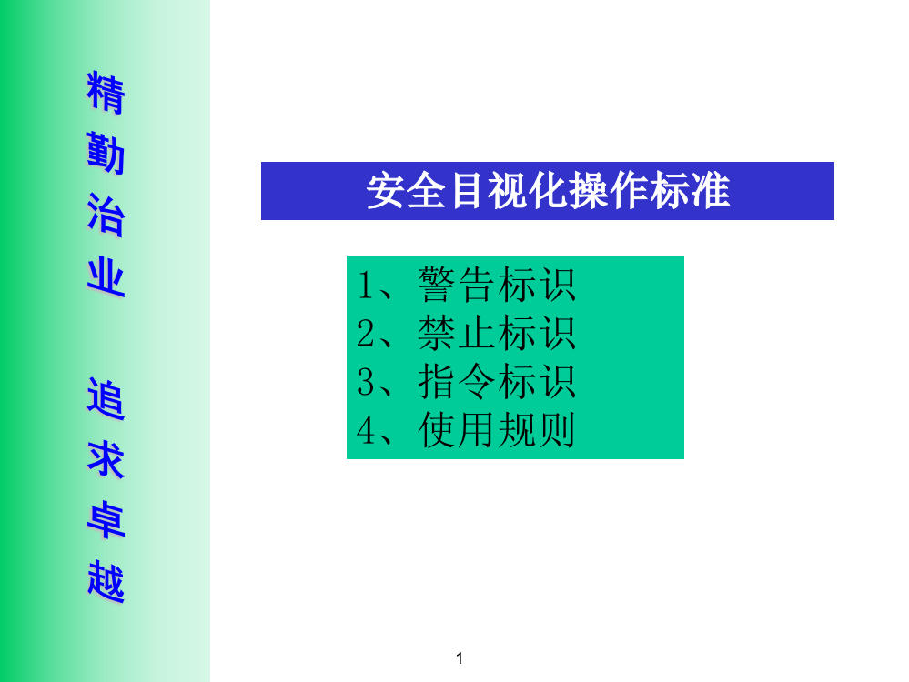 安全目视化操作标准ppt课件