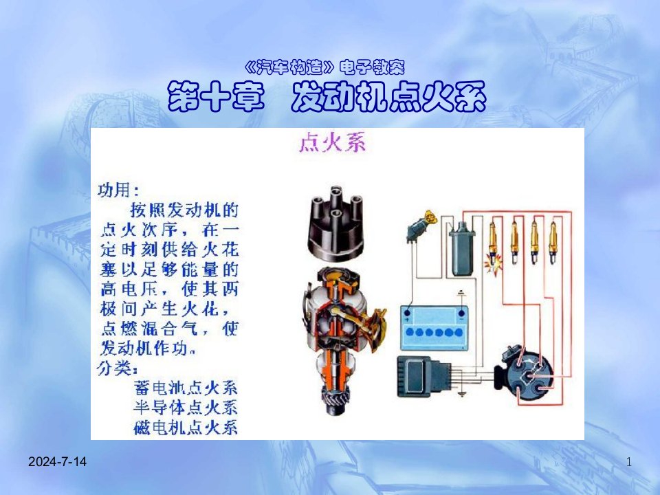 汽车结构第10章发动机点火系