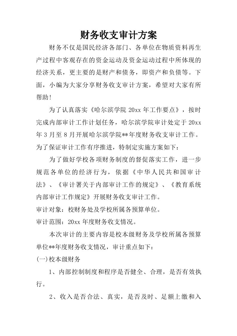 财务收支审计方案.doc