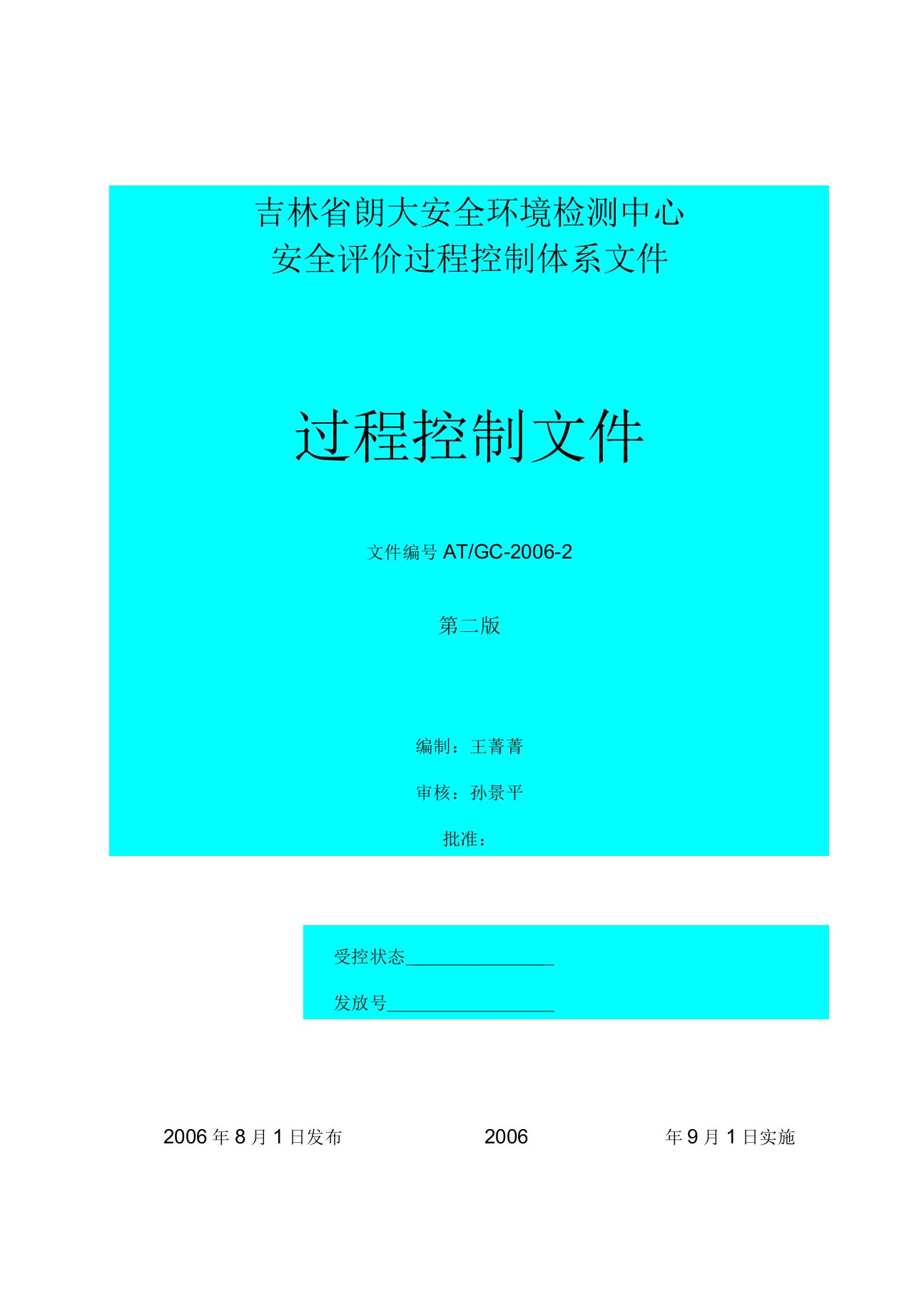 安全评价过程控制文件(doc37页)(正式版)