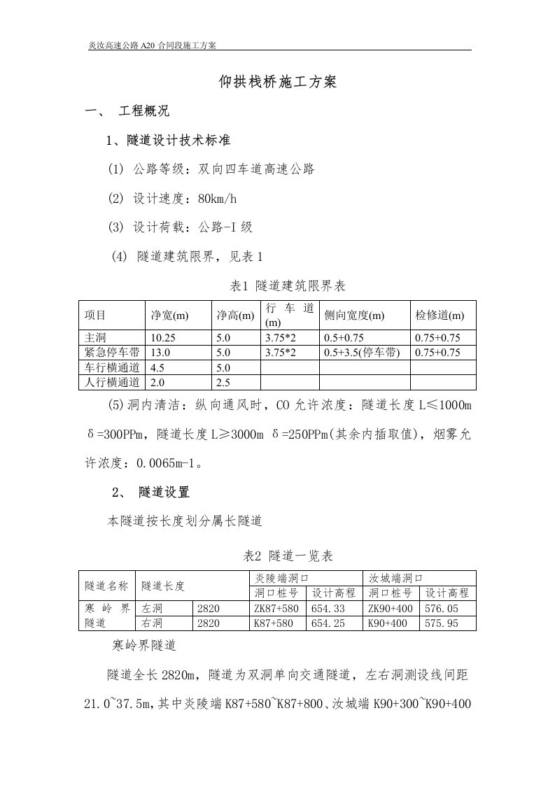 某仰拱栈桥施工方案