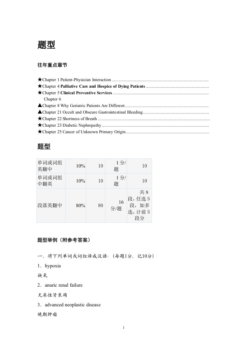 临床医学英语培训