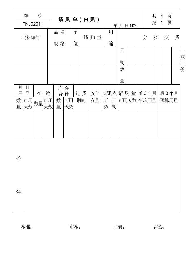 采购管理表格汇总38