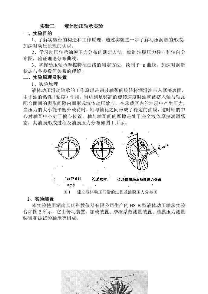 液压传动轴承实验