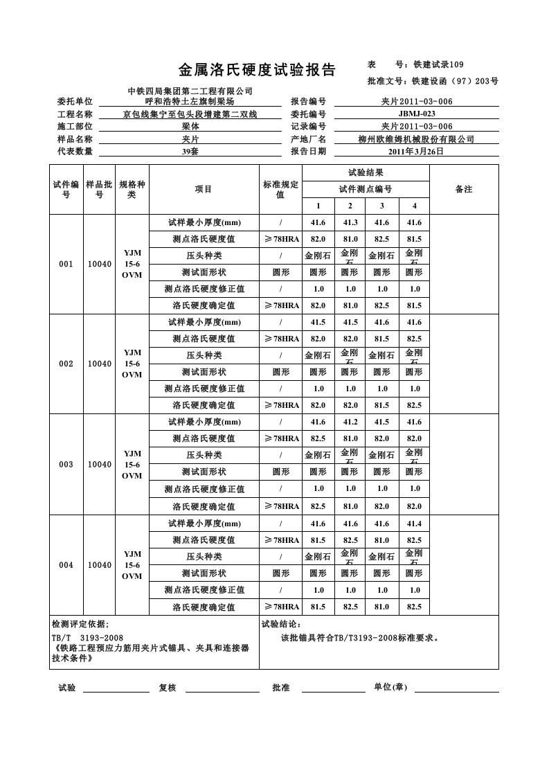 锚具夹片